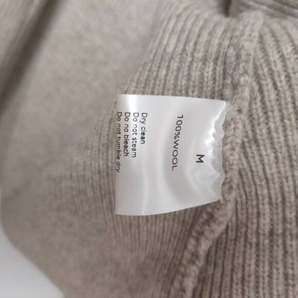Khaite Beige 100% Wool Cardigan Sweater - Size M - Picture 5 of 7